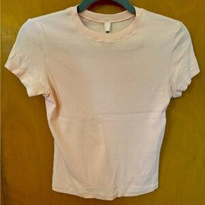 SKIMS Pointelle Logo Tee in Quartz